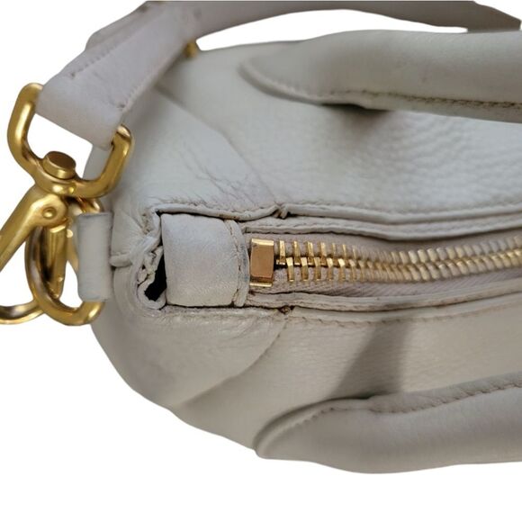 Prada Cream Leather Shoulder Bag Handbag - Picture 11 of 16